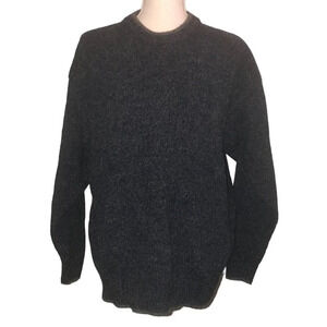 VINTAGE WOOLRICH Sz XL Womens Blue Gray Wool Blend Crew Neck Long Sleeve Sweater